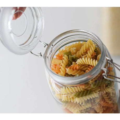 Set 3 Frascos Vidrio Con Tapa Hermetica De 1450mL Allegra. Perfectos para conservar tus alimentos frescos. ¡Compra ahora y organiza tu cocina!-1-2