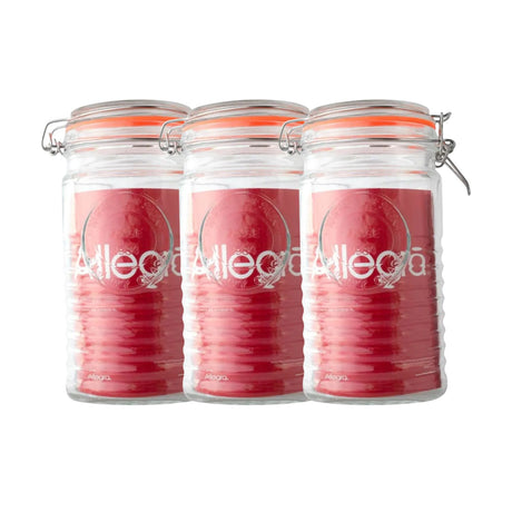 Set 3 Frascos Con Tapa De Vidrio Hermetica De 1000mL Allegra. Perfectos para conservar alimentos frescos y organizados. ¡Compra ahora y optimiza tu cocina!-1-1