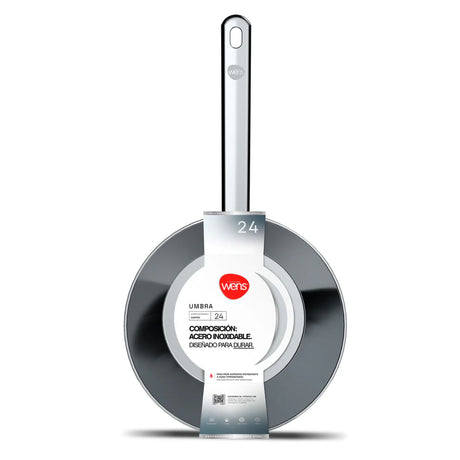 Pack 2 sartenes 24cm y 28cm de acero inoxidable, ideales para preparaciones medianas y grandes con cocción uniforme, alta resistencia y fácil limpieza. ¡Compra ahora y equipa tu cocina!-2