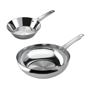 Pack Sarten 20cm + Wok 28cm Acero Inoxidable Umbra Wens | Disparo.cl