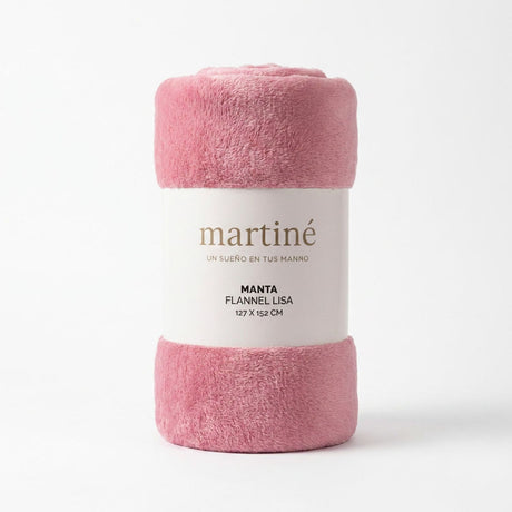 Manta Frazada Polar Flannel Lisa Rosa Pastel Martine 127x152cm | Disparo.cl