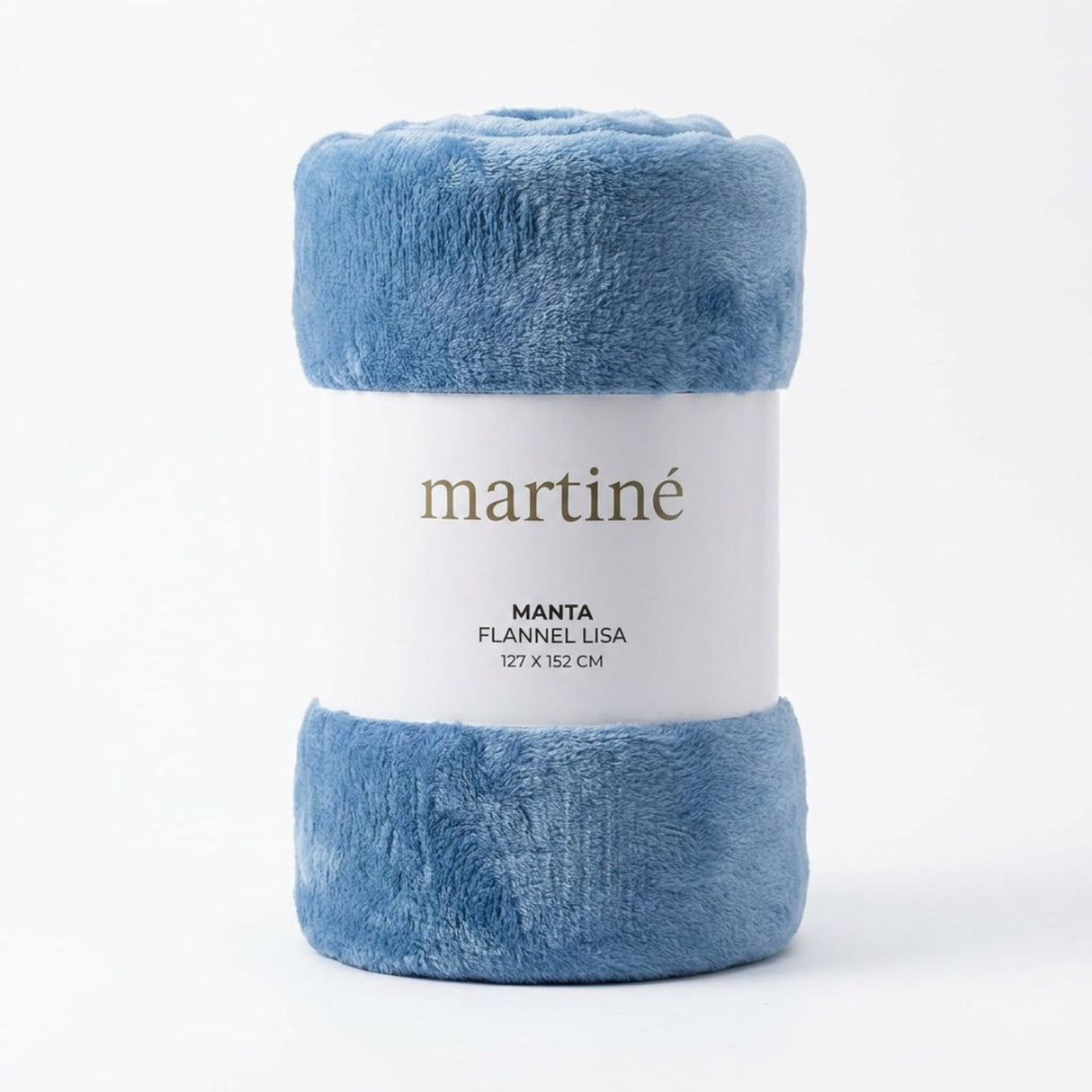 Manta Frazada Polar Flannel Lisa Celeste Fuerte Martine 127x152cm | Disparo.cl