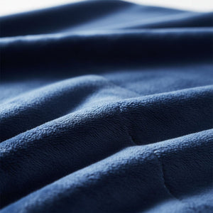 Manta Frazada Polar Flannel Lisa Azul Profundo Martine 127x152cm | Disparo.cl