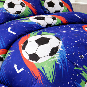 Juego de Sábanas Infantil Fútbol 1.5 Plazas Poliéster Diseño Balón | Disparo.cl