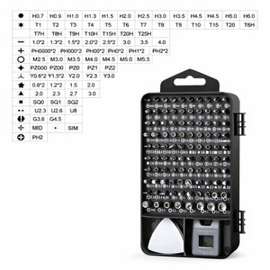 Kit de Herramientas Destornillador 115 Puntas Multiuso Precision | Disparo.cl