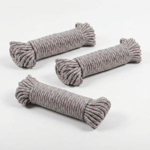 Set 3 Cuerdas Plástico Resistente 5mm 10 Metros Gris