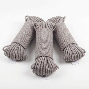 Set 3 Cuerdas Resistentes 5mm 20 Metros Gris