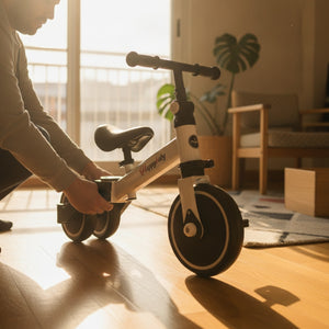Bicicleta Equilibrio Plegable Infantil Acero 70cm Blanco