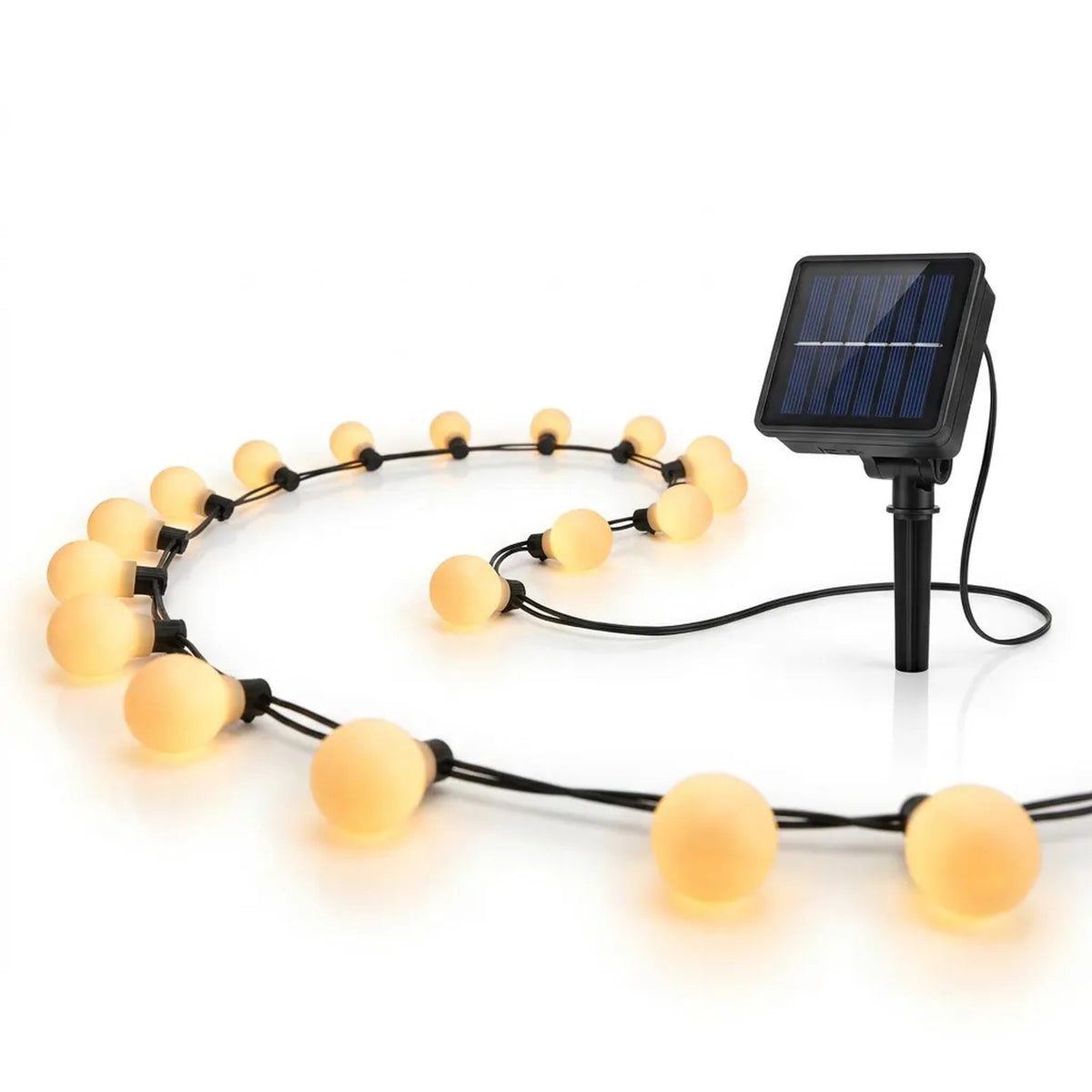 Guirnalda Solar Luces Led 3 Metros Ampolletas Luz Calida