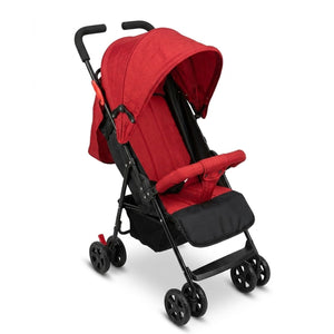 Coche Paseo Bebe Recostable Acero Plegable Rojo