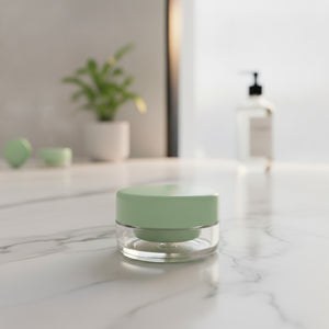 Set 7 Piezas Viajero Frascos 50ml Cremas Verde