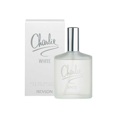Charlie White EDT 100 ML Mujer Revlon, una fragancia fresca y floral que resalta tu esencia. ¡Descúbrelo ahora y deslumbra con tu aroma!-1