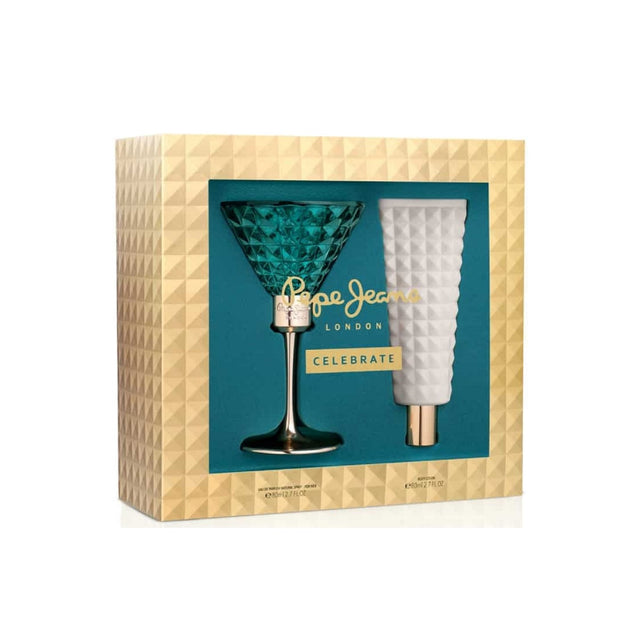 Pepe Jeans Celebrate Estuche EDP 80ML + 80 ML BL Mujer Caja. Perfume fresco y vibrante para mujeres modernas. ¡Descúbrelo ahora y celebra tu esencia!-1