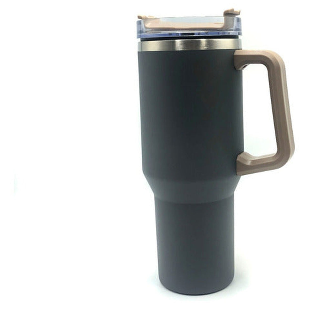 Vaso Termico Quencher 1,2lt Color Gris Oscuro. Mantén tus bebidas frías por más tiempo. ¡Compra ahora y disfruta de la frescura en cada sorbo!-1