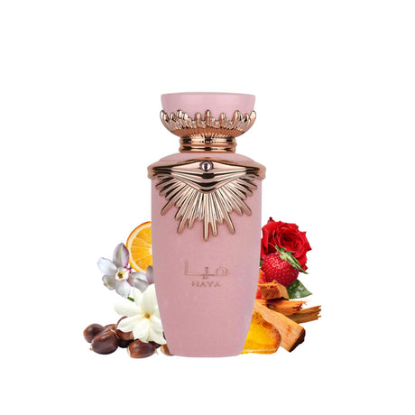 Lattafa Haya Edp 100 Ml Mujer, una fragancia cautivadora que resalta tu esencia. Ideal para cualquier ocasión. ¡Descúbrelo ahora y deslumbra!-2