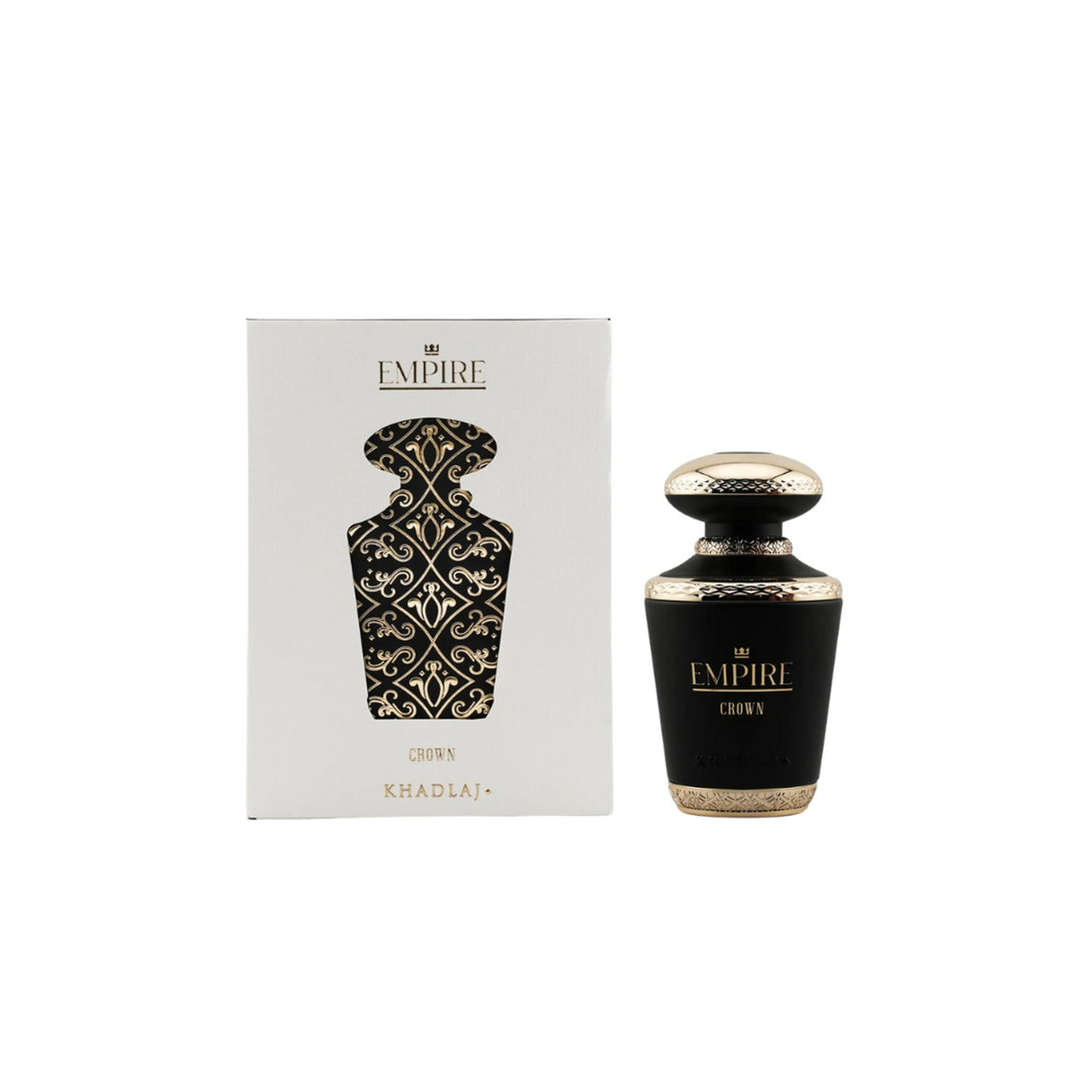 Khadlaj Empire Crown Edp 100 Ml Hombre, una fragancia intensa y sofisticada. Perfecta para destacar tu personalidad. ¡Compra ahora y deslumbra!-1