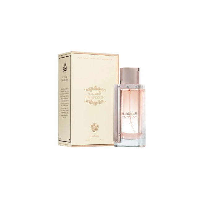 Lattafa The Kingdom Edp 100 Ml Mujer, una fragancia cautivadora que resalta tu elegancia. ¡Descúbrela y deslumbra hoy mismo!-1