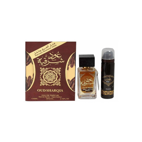 Ard Zaafaran Oud Sharqia Set Edp 80 Ml + Deo Spray 50 Ml Unisex. Perfume y desodorante de larga duración. ¡Descúbrelo ahora y siente la elegancia!-1