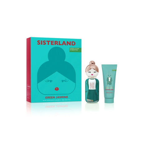 Benetton Sisterland Green Jasmine Edt 80 Ml + Body Lotion 75 Ml Mujer. Perfume fresco y suave con loción hidratante. ¡Descúbrelo ahora y enamórate!-1
