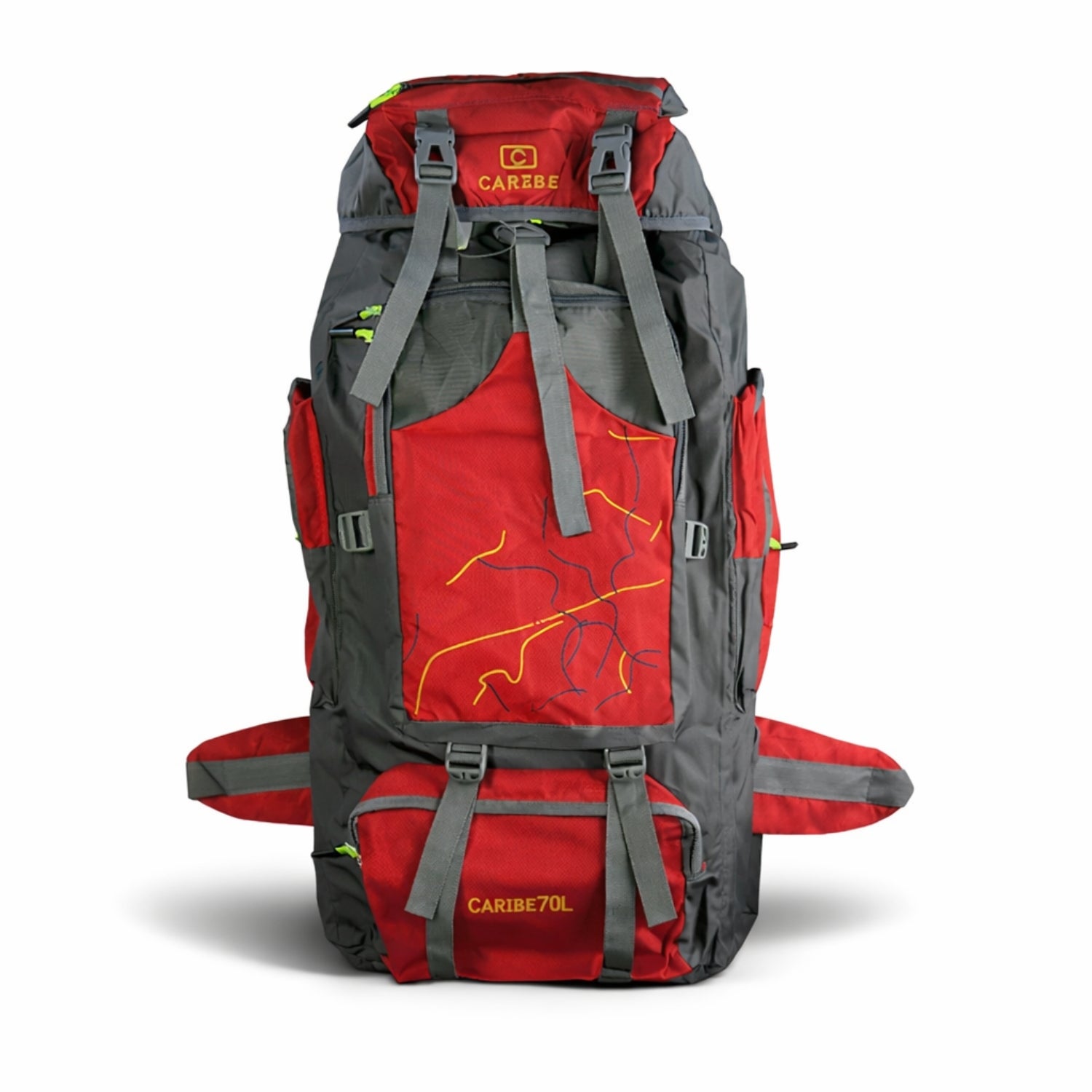 Mochila Trekking 70L Caribe Camping Outdoor | Disparo.cl
