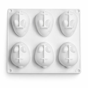 Molde de Silicona Conejos 6 Cavidades para Reposteria Cocina