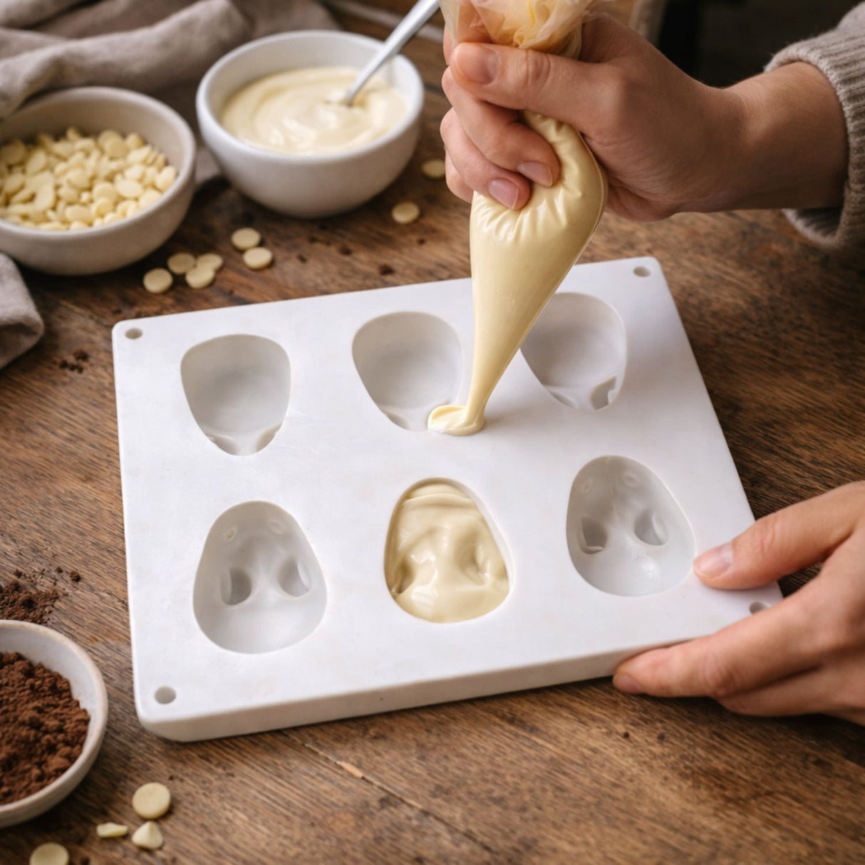 Molde de Silicona Conejos 6 Cavidades para Reposteria Cocina