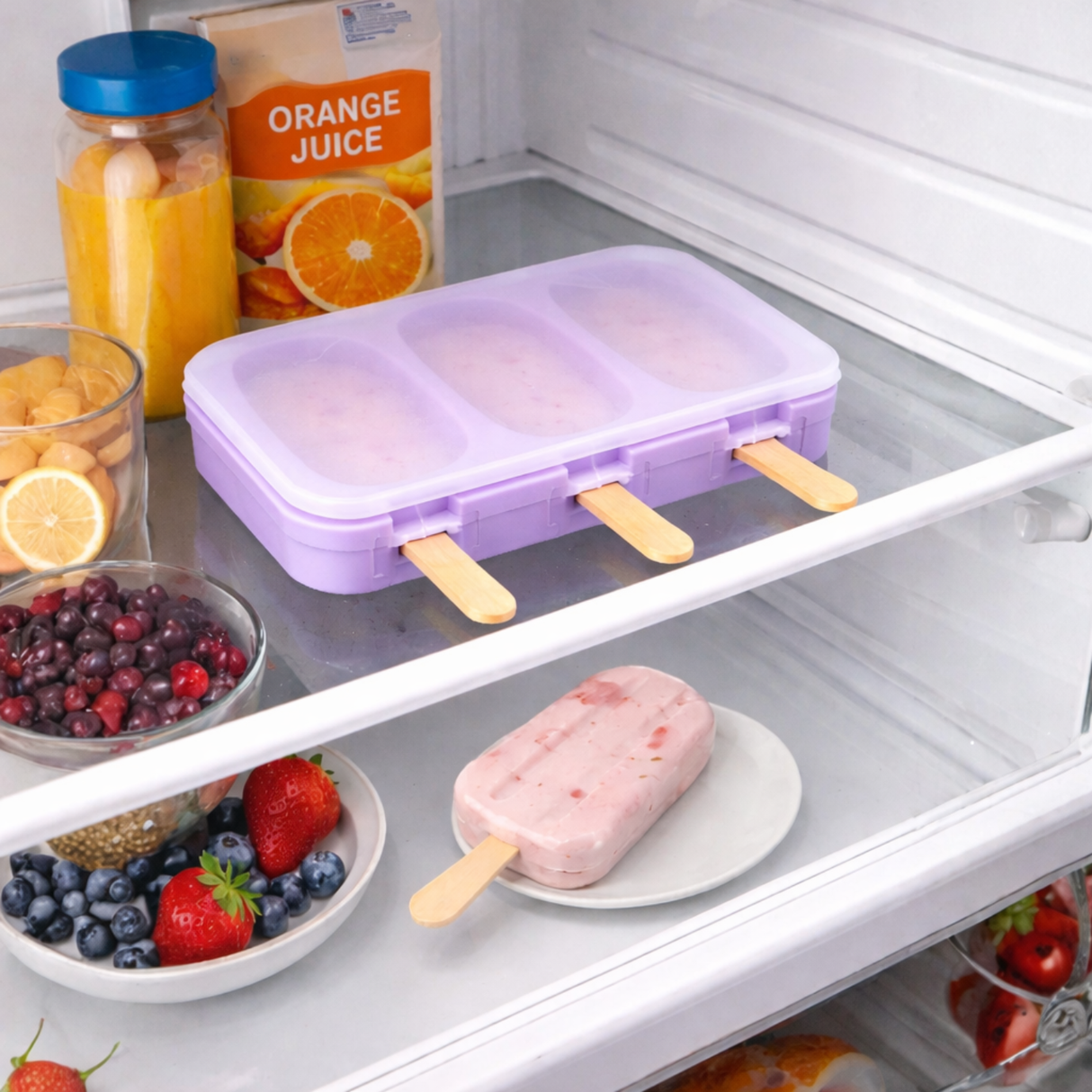 Molde de Silicona para Helados 3 Cavidades Reposteria Cocina | Disparo.cl