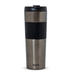 Mug Térmico con Prensa Francesa Black 450ml Wayu Fondo blanco | Disparo.cl