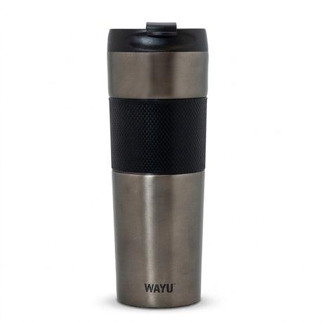 Mug Térmico con Prensa Francesa Black 450ml Wayu Fondo blanco | Disparo.cl