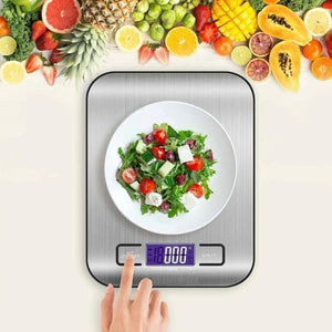 Balanza De Cocina Plateada 18cm Precisión Alta Calidad