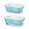 Pack 2 Contenedores Hermetico Vidrio Rectangular 600mL Allegra | Disparo.cl
