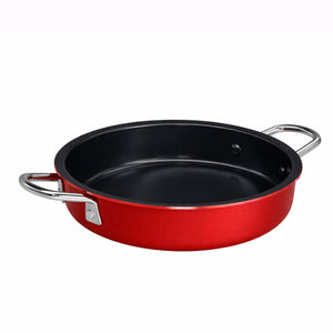 Paila Antiadherente 16 cm de Aluminio Roja con Asas Metálicas