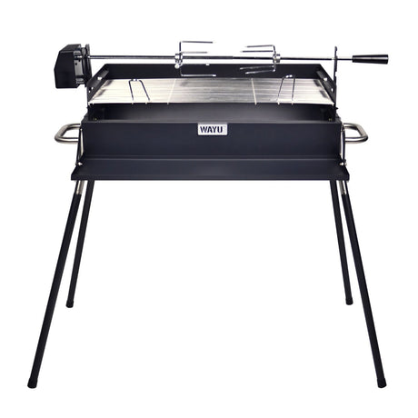 Parrilla a Carbon Altura Ajustable con Spiedo Wayu