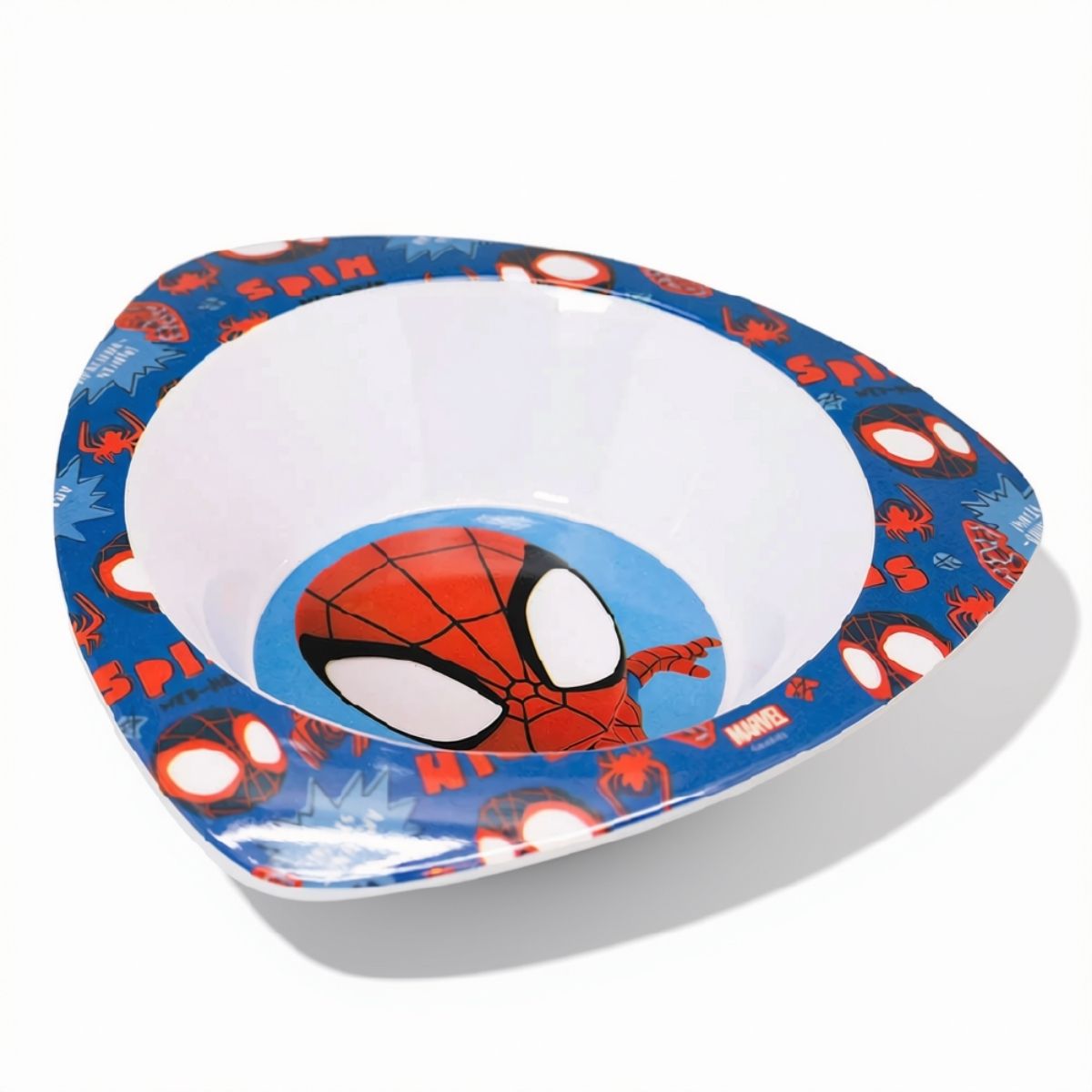 Plato Bowl Spiderman Infantil Melamina Libre de BPA acostado