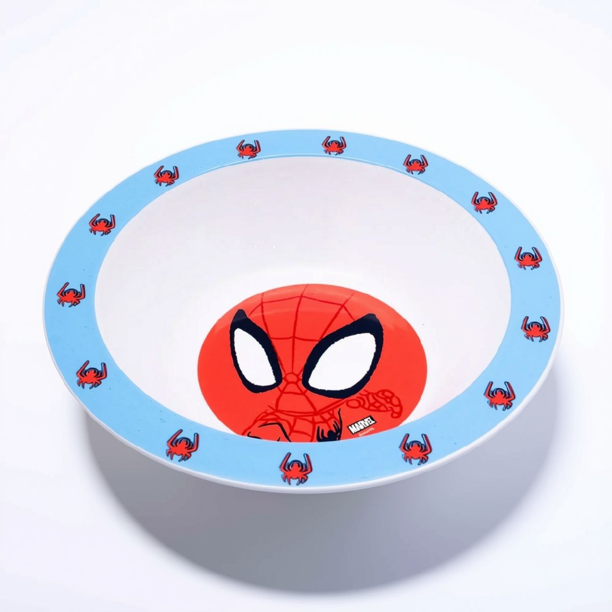 Plato Spiderman Infantil Melamina Libre de BPA Fondo blanco