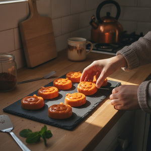 Molde Silicona Halloween Calabazas 6 Cavidades Naranja