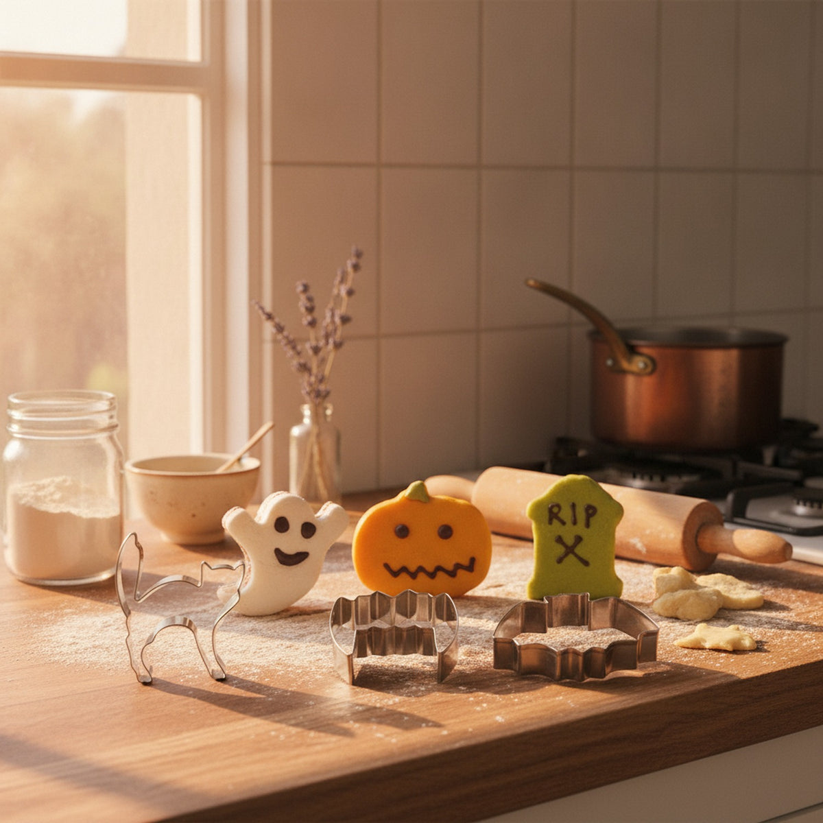 Set 6 Cortadores Galletas Acero Inoxidable Halloween