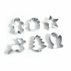 Set 6 Moldes Cortadores Galletas Navidad Acero Inoxidable