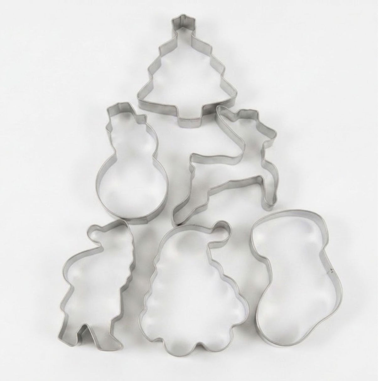 Set 6 Cortadores Galletas Navideñas Acero Inoxidable