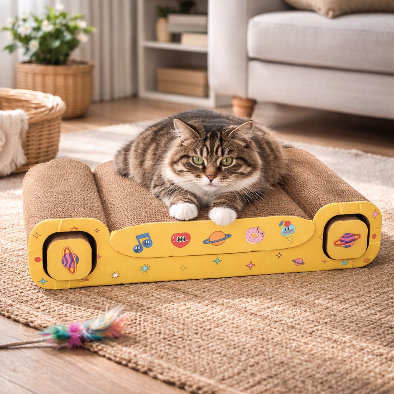 Rascador para Gatos Carton 45cm Antideslizante Animales | Disparo.cl
