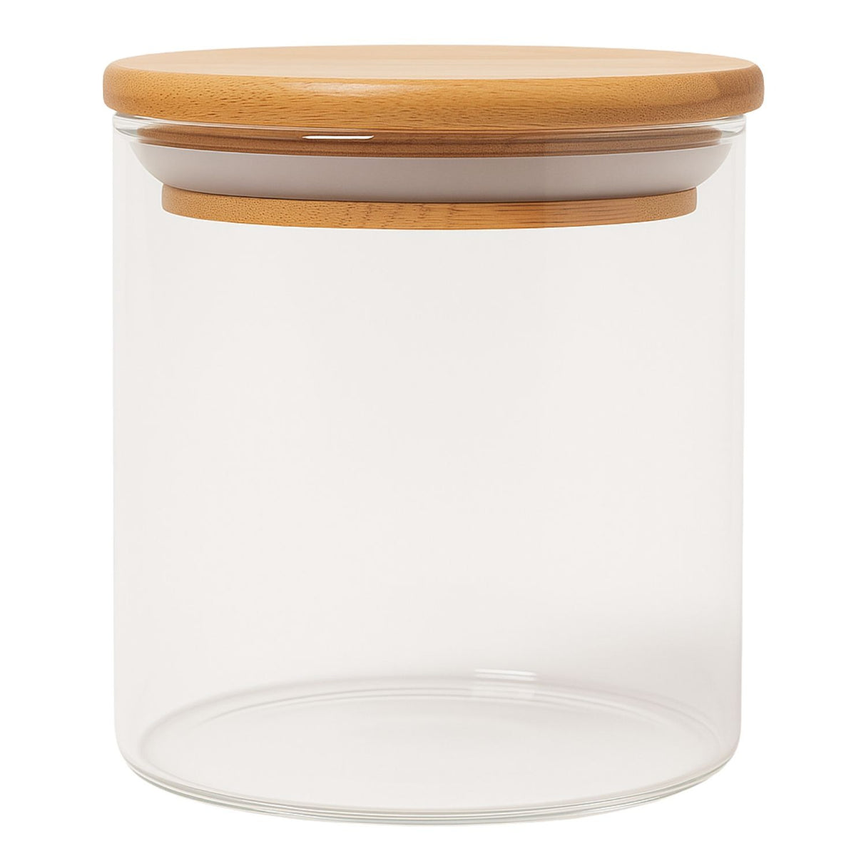 Frasco Tarro Hermetico 200mL Recipiente Vidrio 8cm Tapa Bambú