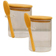 Set 2 Frasco Contenedor Hermetico 10cm Redondo Con Cuchara. Perfectos para conservar alimentos frescos y organizados. ¡Compra ahora y optimiza tu cocina!-1