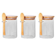 Set 3 Frasco Contenedor Hermético 15cm Redondo Con Cuchara. Perfectos para mantener tus alimentos frescos y organizados. ¡Compra ahora y optimiza tu cocina!-1