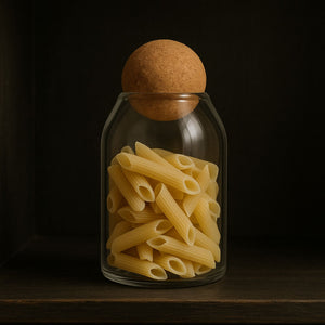 Set 3 Botellas Frascos Contenedor 880mL Vidrio 15cm Tapa Corcho. Perfectas para almacenar y decorar. ¡Compra ahora y organiza tu cocina con estilo!-4