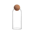 Botella Frasco Contenedor 1200mL Vidrio 20cm Con Tapa Corcho. Ideal para almacenar y presentar tus bebidas. ¡Compra ahora y organiza tu cocina!-1