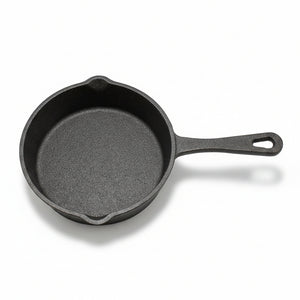 Sarten Redondo de Hierro Forjado 14 cm Wayu desde arriba fondo blanco
