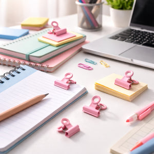 Set 5 Pinzas para Papel Metálicas 22mm Oficina Escolar | Disparo.cl