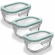 Set 3 Contenedores Hermeticos Allegra Vidrio 150mL Rectangular | Disparo.cl