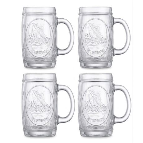 Set 4 Vasos Cerveceros Vikings de 480 Ml Shoperos Allegra