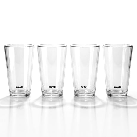 Set 4 Vasos de Vidrio 475 Ml Wayu